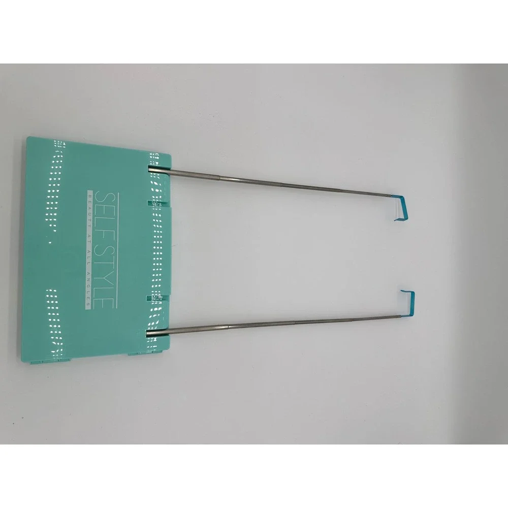 Self Style 3-Way Trifold Mirror Unisex‎ Hanging 360 Haircut Grooming Teal OS